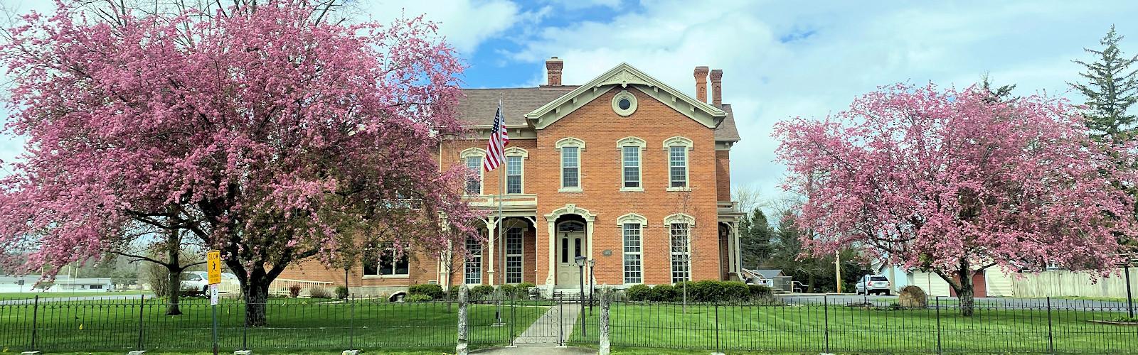 Building front in spring