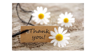 Flowers with a thank you message