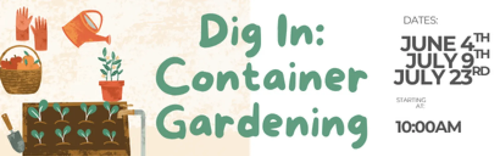 garden, spade, watering can, plants, gloves