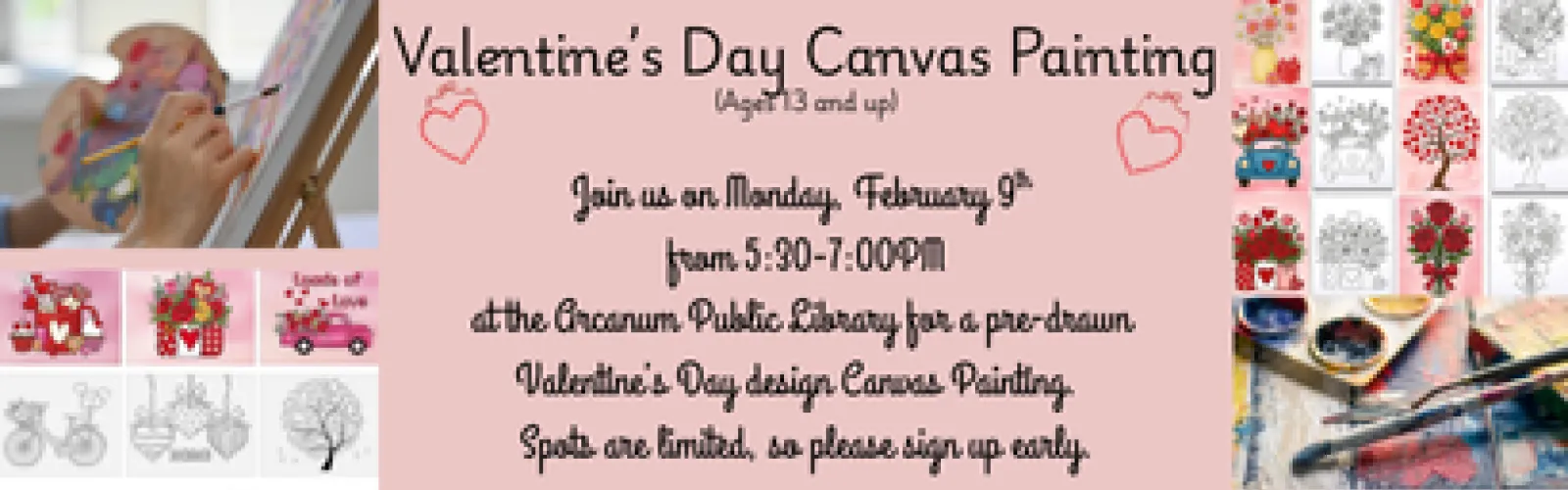 Painting, Valentine Pre-drawn Canvases for painting